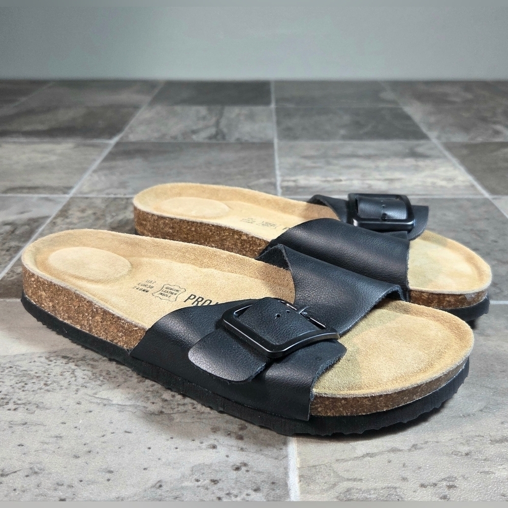 PROJECT CLOUD IBIZA BIG BUCKLE LEATHER SANDALS. - Picture 2 of 11